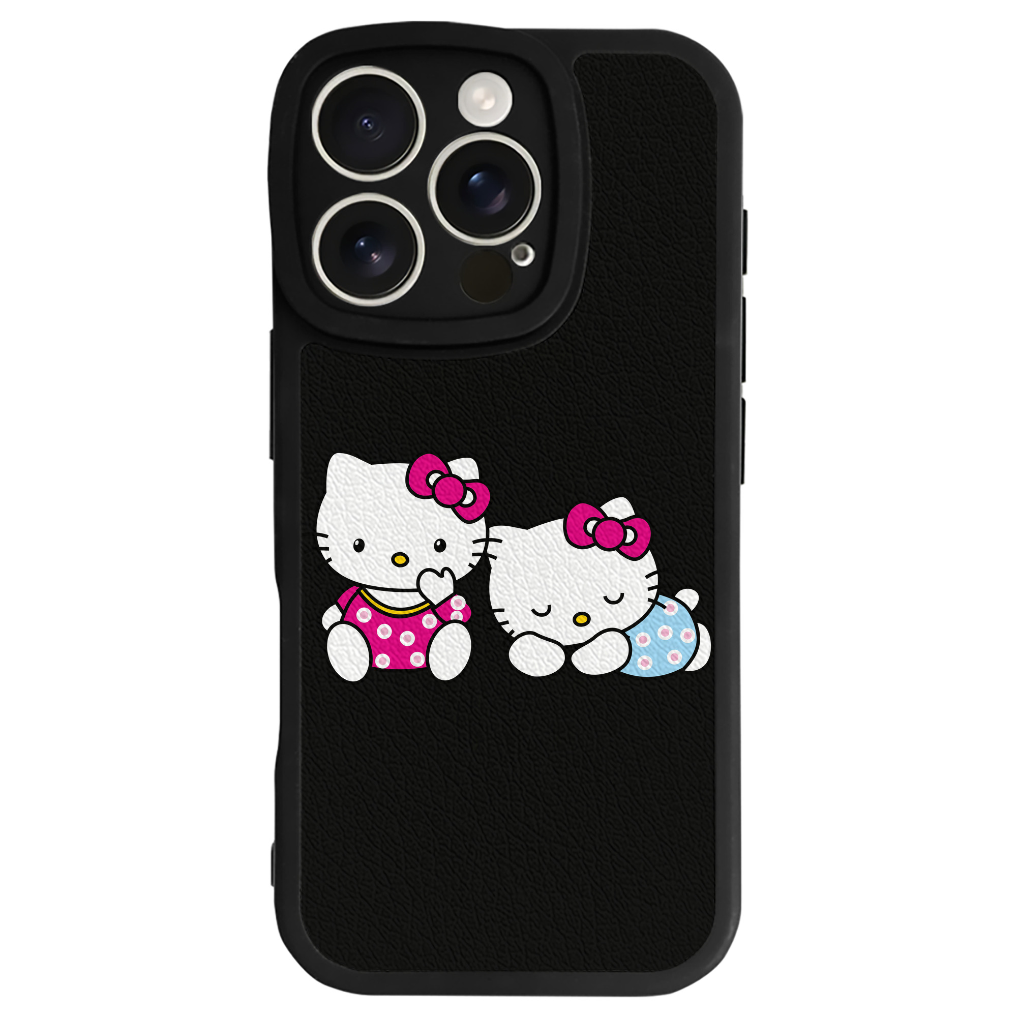 （画像用） Hello Kitty ハローキティ 【iPhone 16シリーズ対応】シリコンスマホケース（レザー調） 材質：シリコン